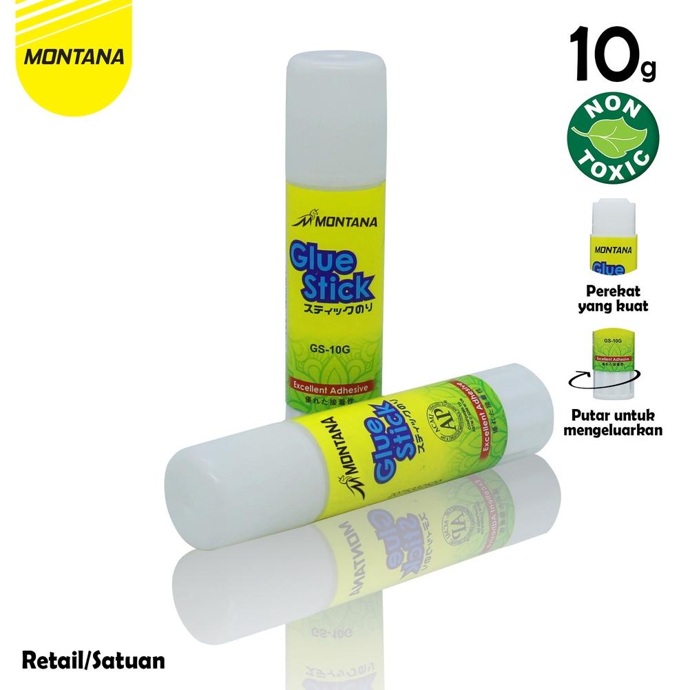 

Sale 1 BOX / 24 PCS Montana Glue Stick / Lem Batang Montana GS-10 / 10Gr Terlaris