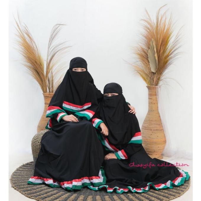 Promo Gamis Set Palestina + Khimar+Cadar Original Original