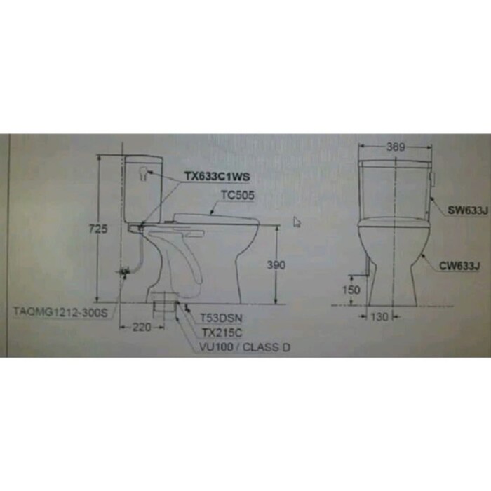 Terbaru Kloset Duduk Toto Cw 633 J Putih Original / Wc Toilet Duduk Toto Harga Spesial