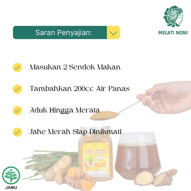 

Terjangkau - Jahe Merah Kunyit Temulawak Bubuk Murni Gula Aren Instan Jamu Herbal Original Melati Noni 1 Kg ~