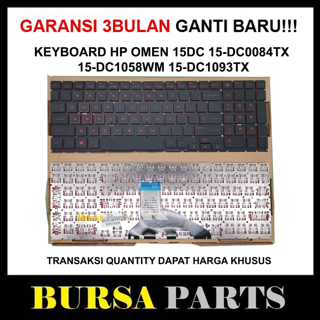 Keyboard HP Omen 15dc 15-dc0084tx 15-dc1058wm 15-dc1093tx 15-dc1111tx
