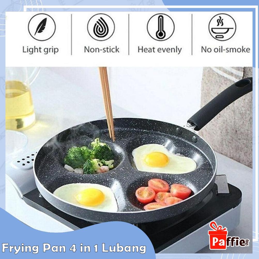 Big Sale Frying Pan 4 In 1 Lubang Teflon Wajan Korea Alat Masak Dapur Serbaguna Telur Egg Yolk Bekal