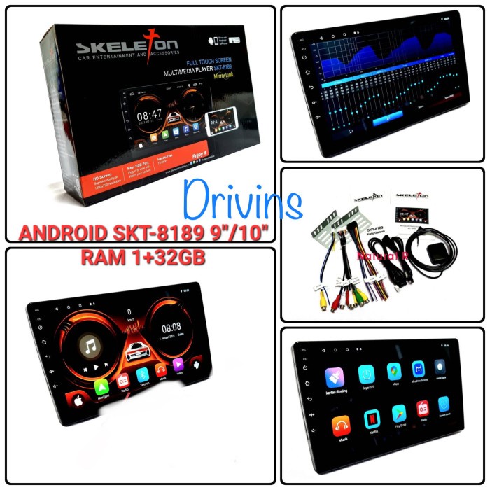 HEADUNIT ANDROID 9INCH SKELETON SKT-8189