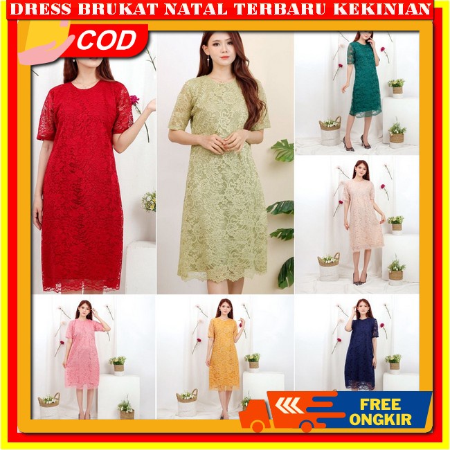 Baju Bruklat Pesta Mewah Berukat Tuk Pesta Burkat Modern 2023 Dres Brokat Wanita Terbaru 2023 Drees 