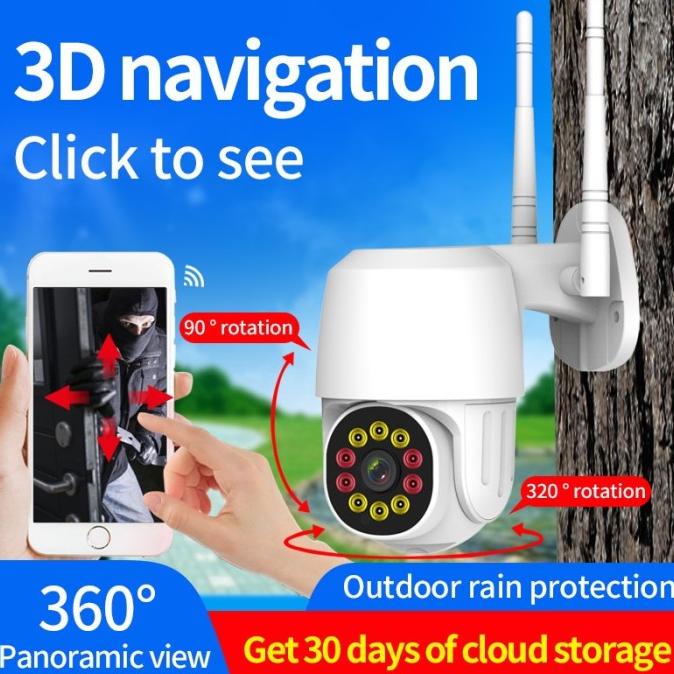 Ip Camera Cctv Outdoor, 1080P, 2Mp, App: 360Eyes Star Seller