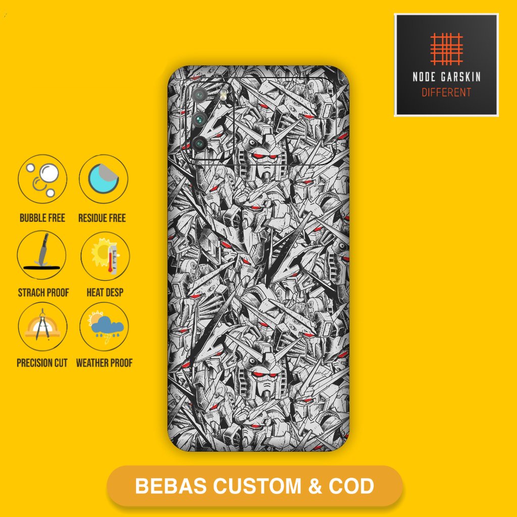 Garskin Skin Vinyl POCO M3 Fullbody Atau Backonly Node Garskin Skin Vinyl - Bisa Custom - Gundam Cas