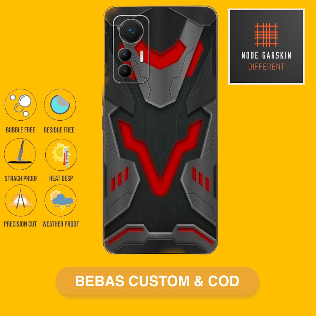 Garskin Skin Vinyl Xiaomi 12 Lite Mi 12 Lite Fullbody Atau Backonly - Bisa Custom - Grey Case Sticke