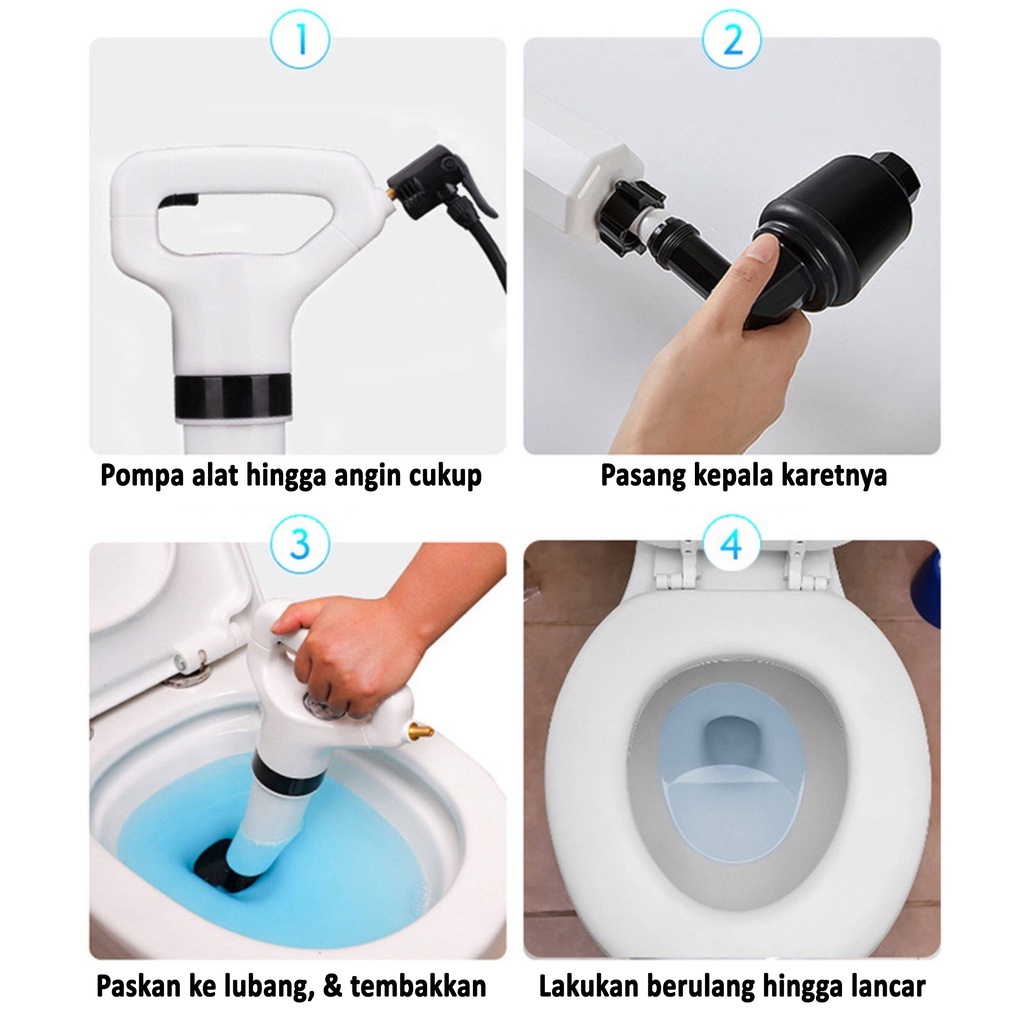 Pompa Kloset Anti Mampet Alat Dorong Saluran Wc Toilet Tersumbat/Alat Wc Mampet/Pompa Wc/Pompa Wc