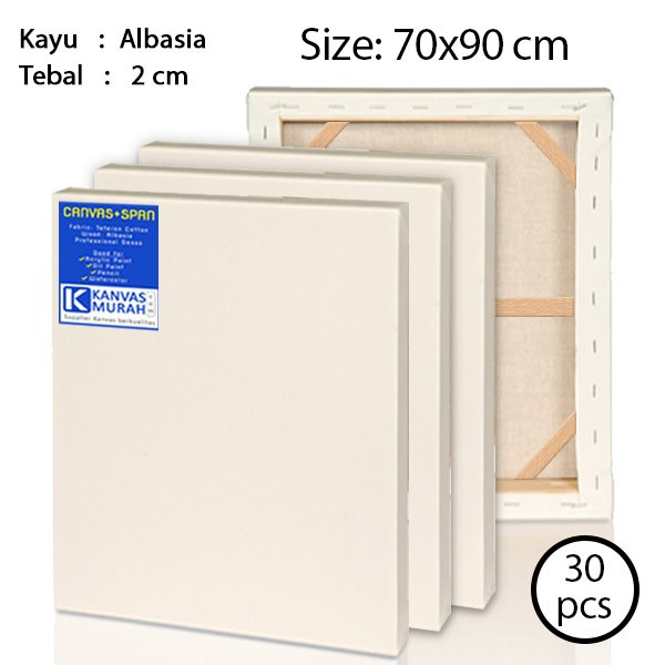 

Paket Kanvas Lukis Spanram 70x90 cm Canvas Frame 70x90cm 30 pcs