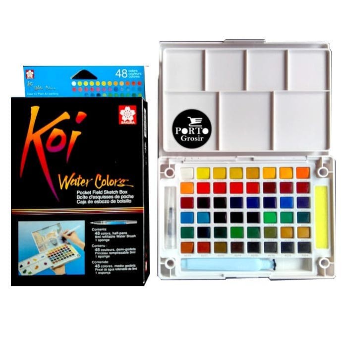 

SAKURA KOI WATER COLORS 48 COLOR SKETCH POCKET BOX SET