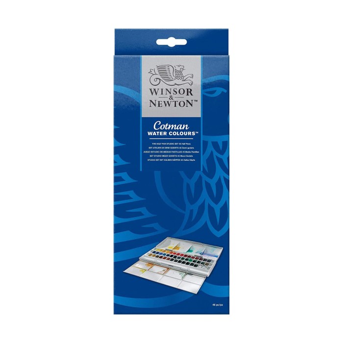 

COTMAN Water Colours Half Pan Studio Set - 45 Half Pans