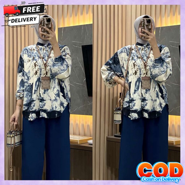 Setelan Baju Terbaru 2023 Stln Pakean Perempuan Dewasa Korea 1 Set Remaja Set Baju Dan Celana Outfit