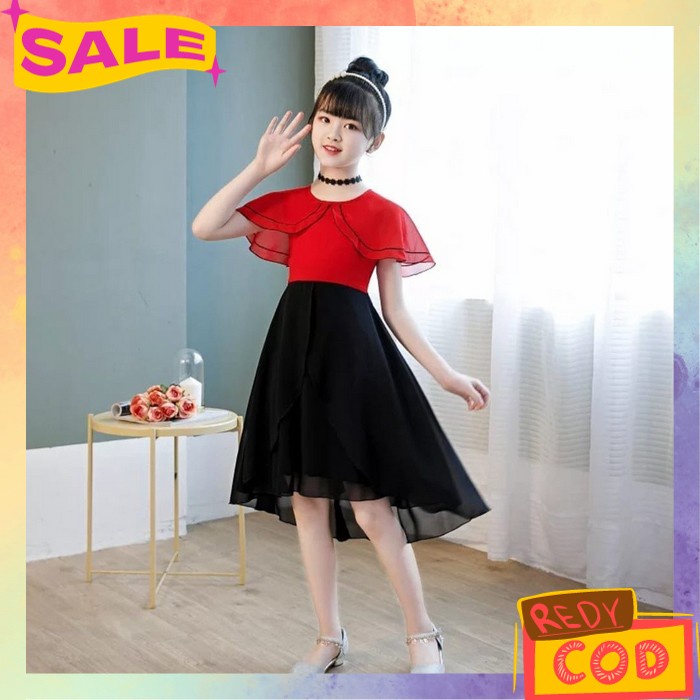 Dres Natalan Anak Pwrempuan Dreas Natal Snak Merah Hijau Baju Dress Kegereja Gaun Kids Cewek Gereja 