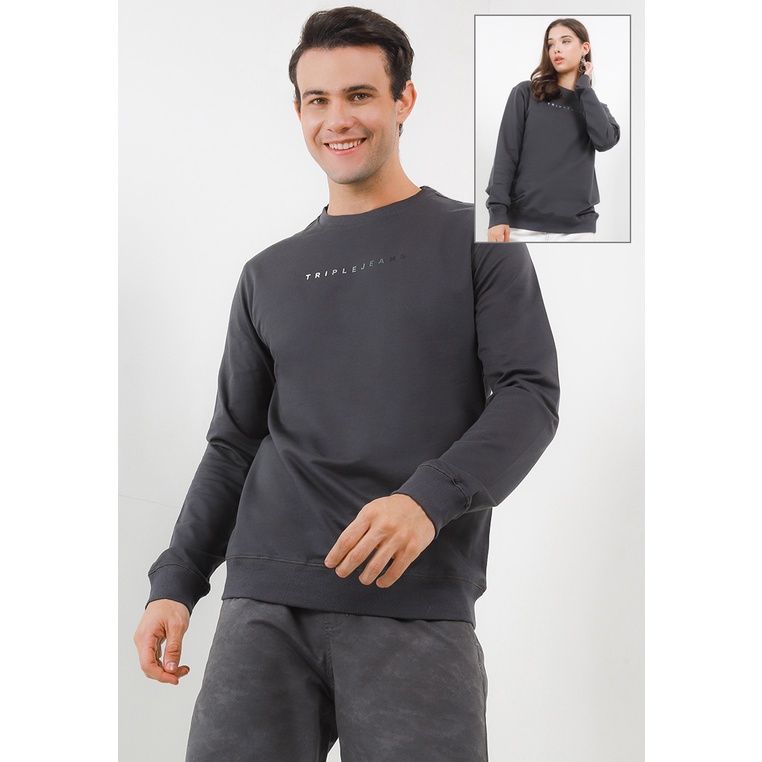 Hoodie Tripl3 Jeans Original Wanita Hodi Sweatshirt bernuansa solid tone dengan aksen logo sebagai s