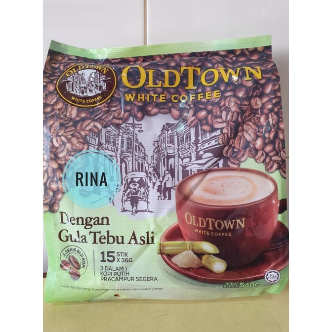 

Old Town White Coffee Cane Sugar Gula Tebu Kopi Instant tanpa Ampas