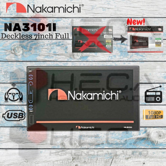 Promo Nakamichi Na-3101I Deckless Mirrorlink Head Unit Na3101I Double Din