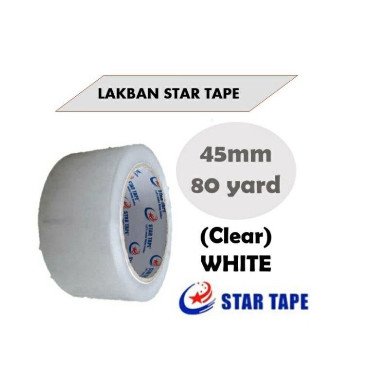 

Lakban ( 1 Dus ) Bening (Putih) 80 Yard X 45Mm (2Inch) Lengket Star Tape Kualitas Terbaik #Lakban