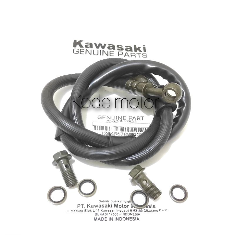 baut selang Rem 2pcs ling 4pcs + selang Rem Depan Kawasaki Ninja RR , Ninja R , ninja SS