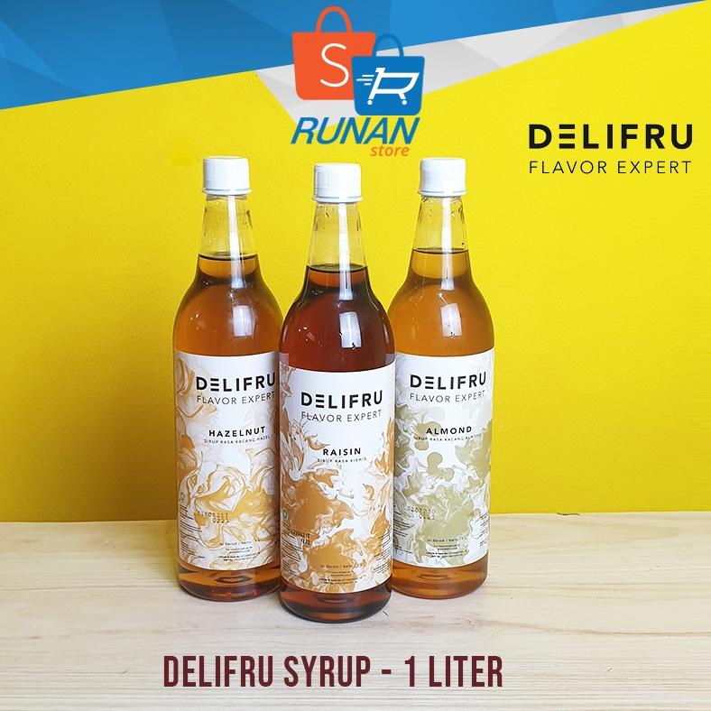 

Delifru Syrup 1L Sirup Delifru Rasa Raisin Hazelnut Almond 1000 ml