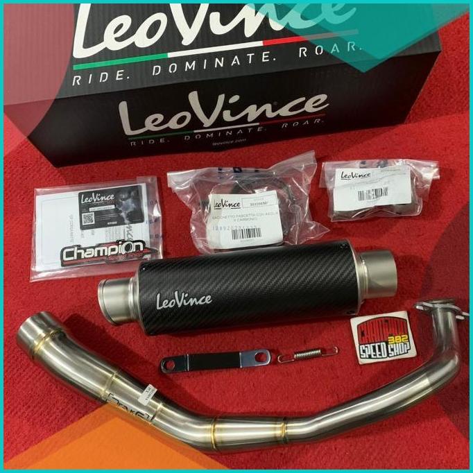 Knalpot Leovince GP Corsa Carbon Matte ORI Italy Honda PCX 150 Lokal