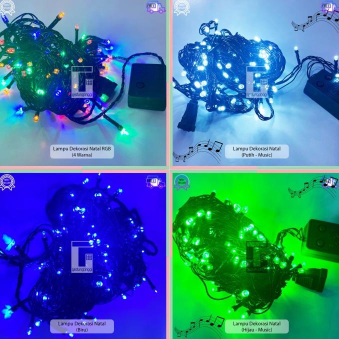 lampu natal musik rgb warna warni