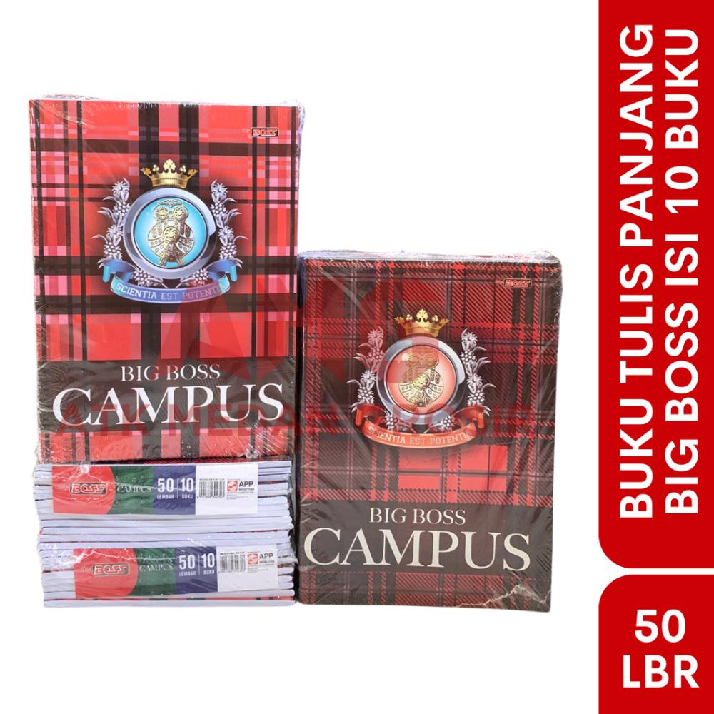 

Hot - BUKU TULIS BIG BOSS PANJANG ISI 50 LEMBAR / PACK ISI 10 BUKU ,,
