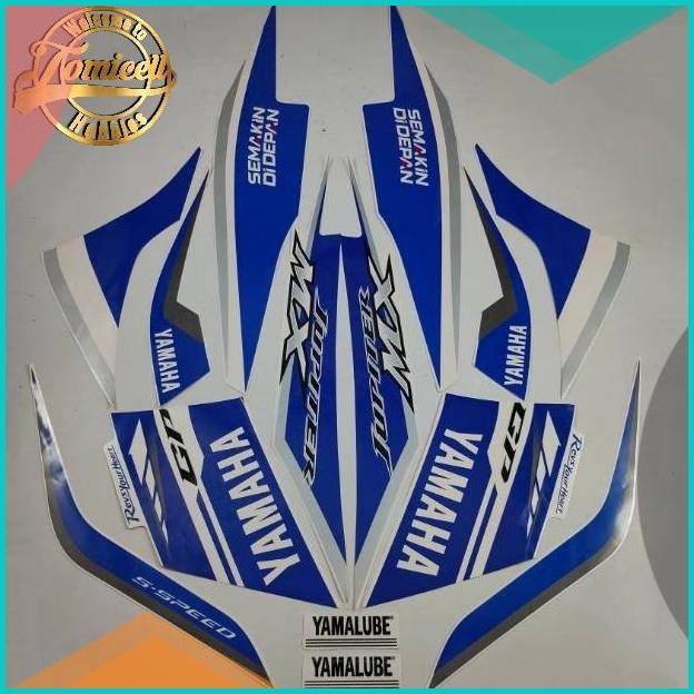 striping yamaha Jupiter mx new 2014 gp series biru putih stiker motor