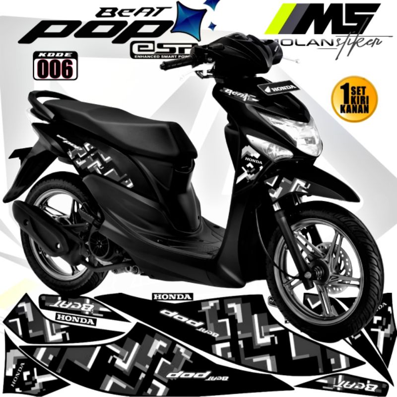 Decal Sticker Striping Variasi Beat Pop Honda Beat Pop 110 Esp Cbs Iss Beat Pop 2013-2023 Beat Pop P