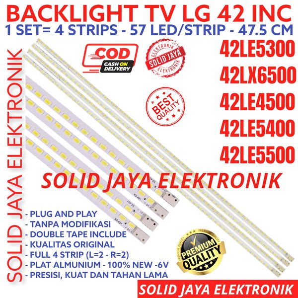 BACKLIGHT TV LED LG 42 INC 42LE5300 42LX6500 42LE4500 42LE5400 42LE5500 42LE 42LX LAMPU BL SMD 57K