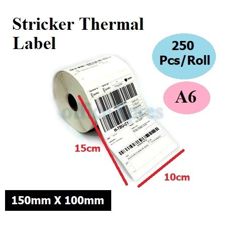 

Kertas Resi Rol / Label Thermal Barcode / Sticker Thermal A6 100X150mm