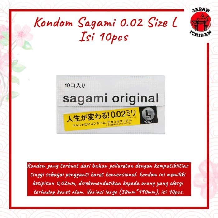 KONDOM SAGAMI 0.02 ISI 10PCS SIZE L - SAGAMI CONDOM ORIGINAL JAPAN