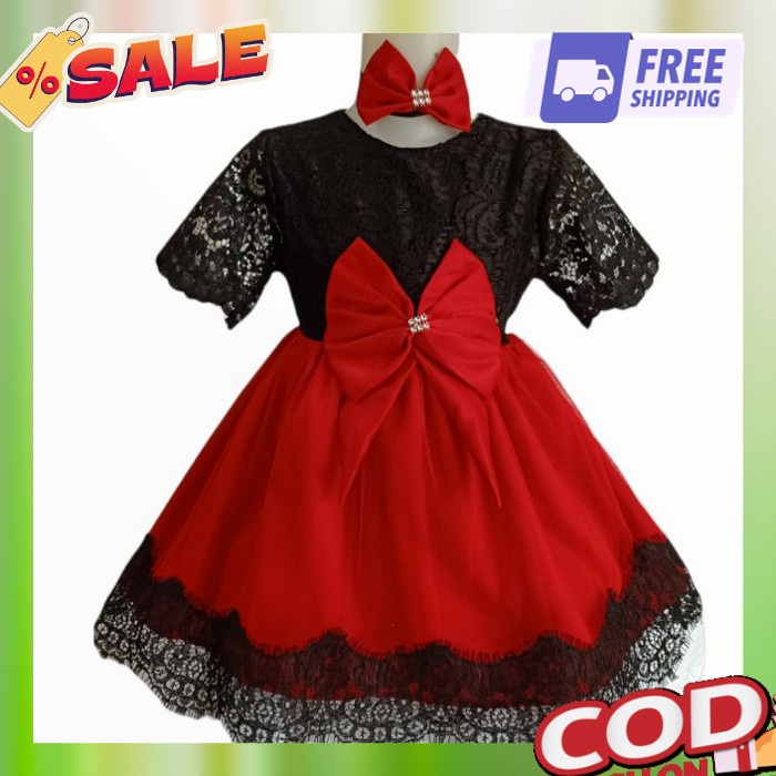 Dreas Kids Kegereja Gaun Natal Prempuan Import Baju Dress Cewek Kekinian Murah Dres Anak Pwrempuan K