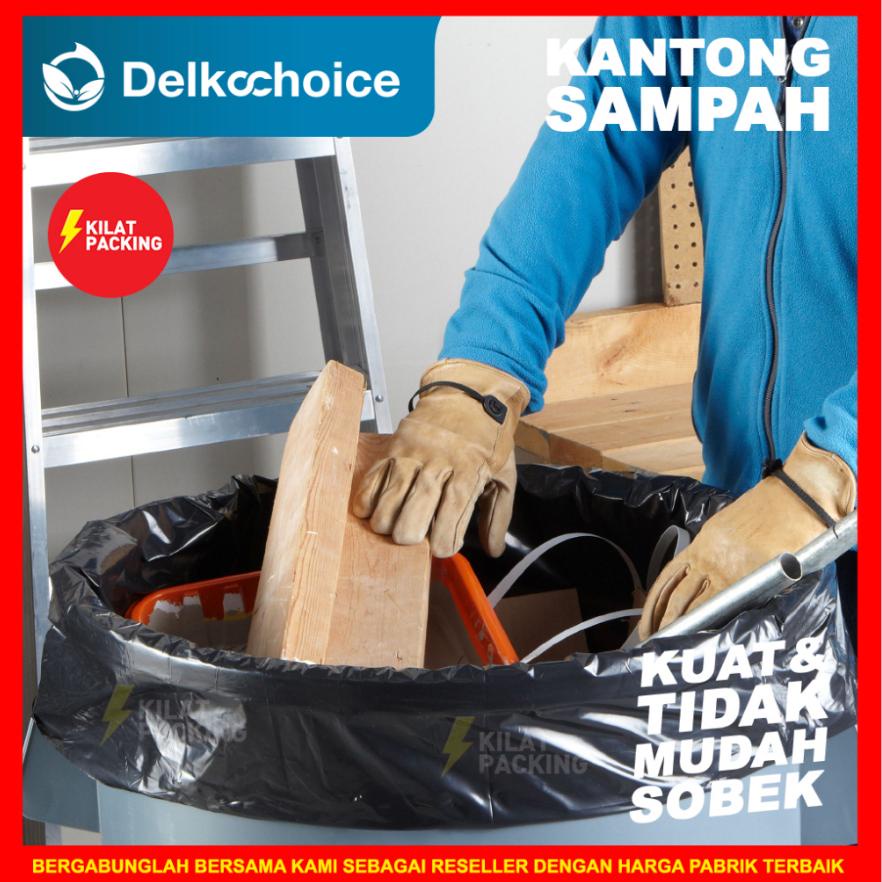 PLASTIK SAMPAH | KANTONG PLASTIK SAMPAH | KRESEK SAMPAH | TRASH BAG BESAR / JUMBO KUAT HITAM PACK