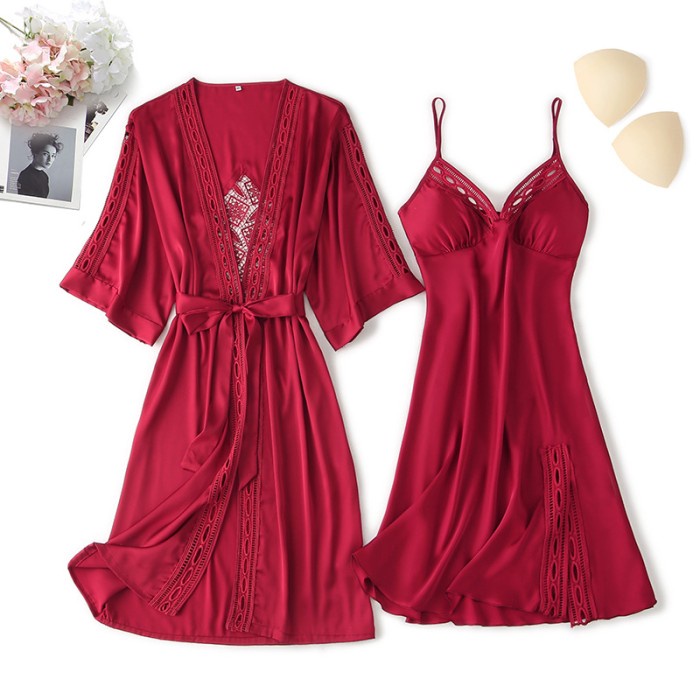 PENELOPE LINGERIE KIMONO SET SATIN SILK PREMIUM IMPORT BAJU TIDUR SEXY