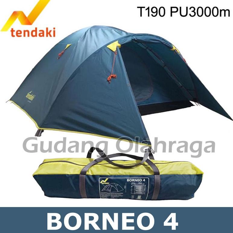 Tenda Tendaki Mis BORNEO 4 / Tenda Camping Dome 4 Orang Double Layer