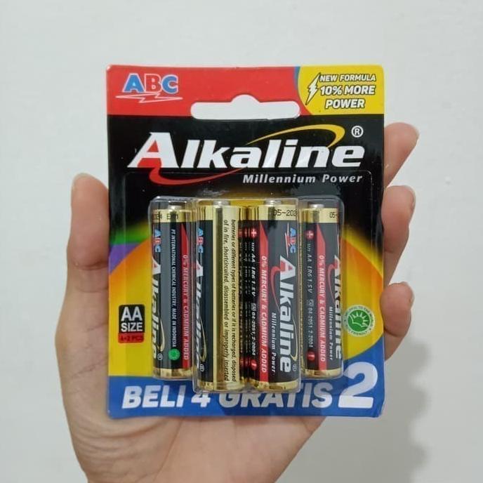 Jualll  Promo Tahun Baru  6Pcs Baterai Abc Super Power Aa R6 Abc Batere Super Power Abc Hitam A2 - T