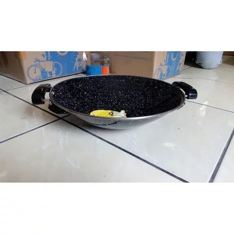 Galaxy Royalmerble 40 Cm Wok Panci Wajan Ggorengan Teflon Anti Lengket 40 Cm Wajan Royal Enamel