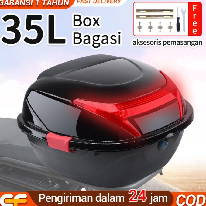 Epic Finds Box motor belakang, bagasi motor, Helm Sepeda Motor Bagasi