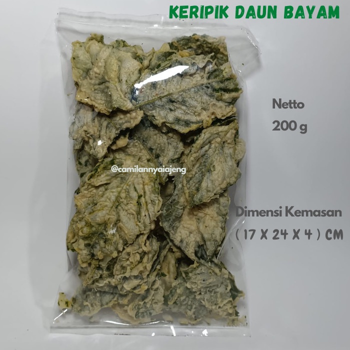 

Keripik Bayam Garing Renyah Homemade