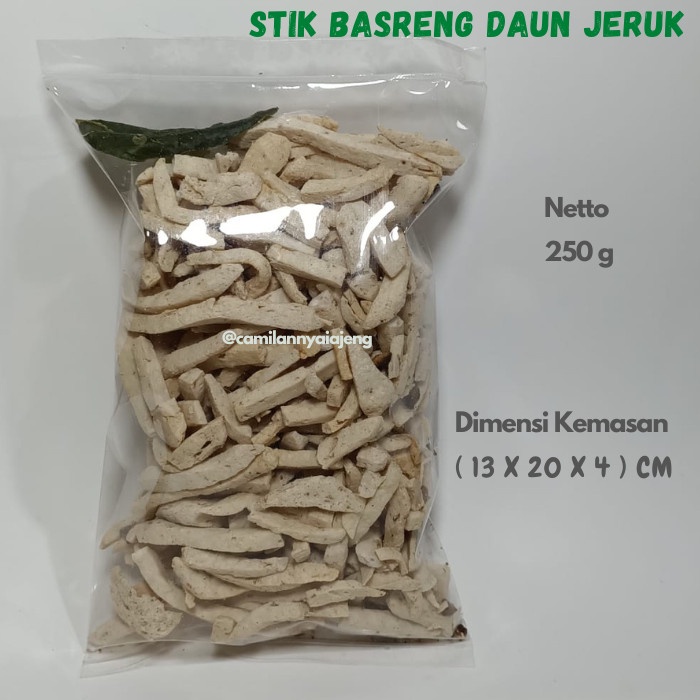 

Stik Basreng Baso Ikan Goreng Pedas Gurih Daun Jeruk