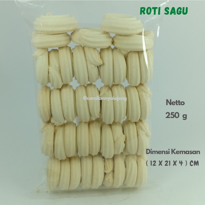 

Roti Kue Sagu Irut Putih O Manis Renyah Camilan Kiloan 250 G