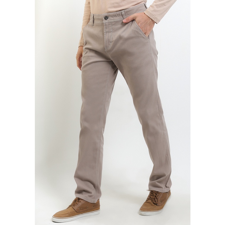 Celana Panjang Lois Jeans Original Pria Bawahan 2 kantong belakang 100% Asli Fashion Slim Stretch Fit Chino Pants SLS6021B Cowo Basic Spandex