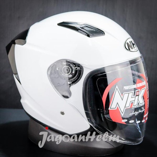 Nhk Helm R1 Elite Solid White Glossy Single Visor