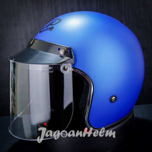 Jpx Helm Jp Retro New Bigie-Visor Model Lurus- Pet