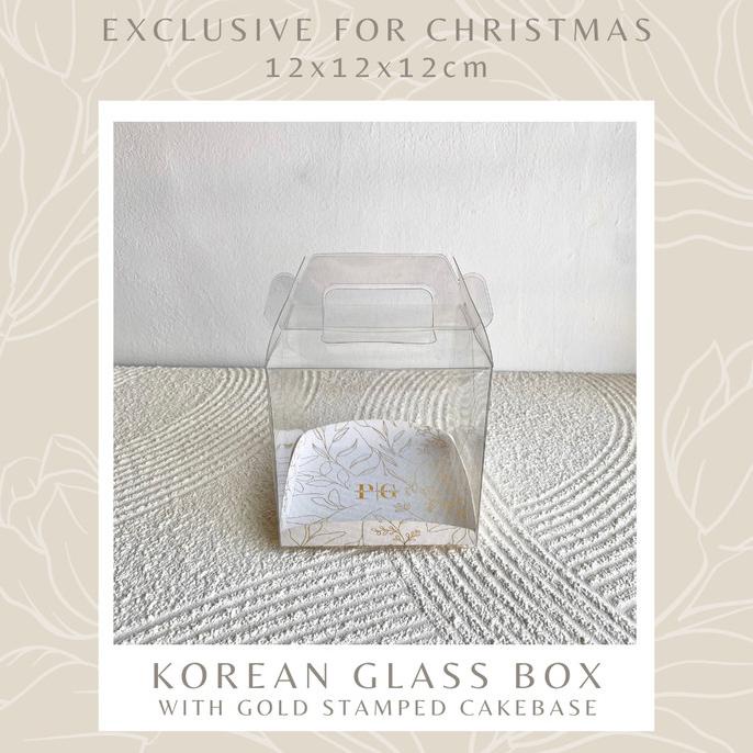 

Baru Korean Glass Box 12X12X12Cm / Kotak Box Kue Transparan Bening