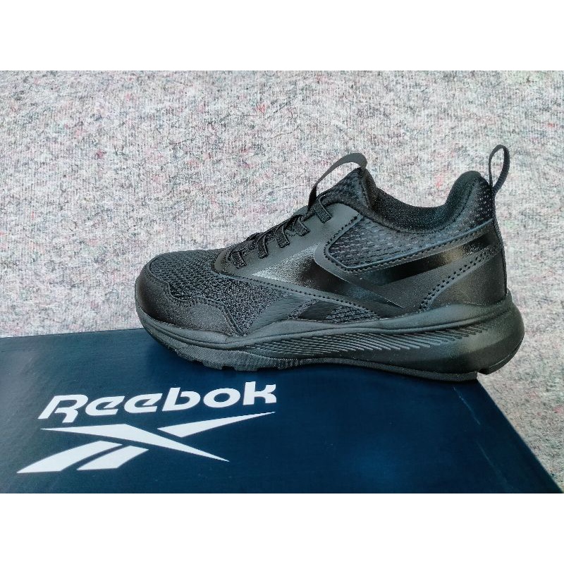 sepatu sekolah sport reebok original full black hitam polos