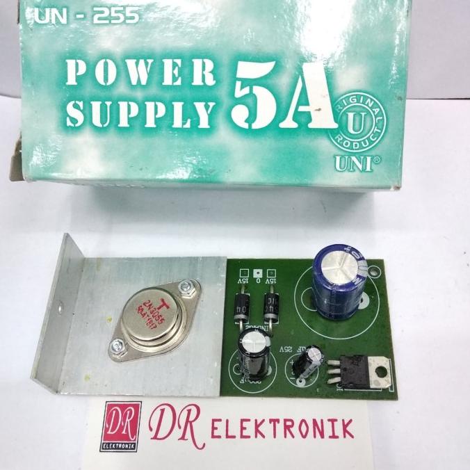 Kit Regulator power supply PSU 5A 12v DC UN-255 1 Transistor Jengkol dre3 Ayo Beli