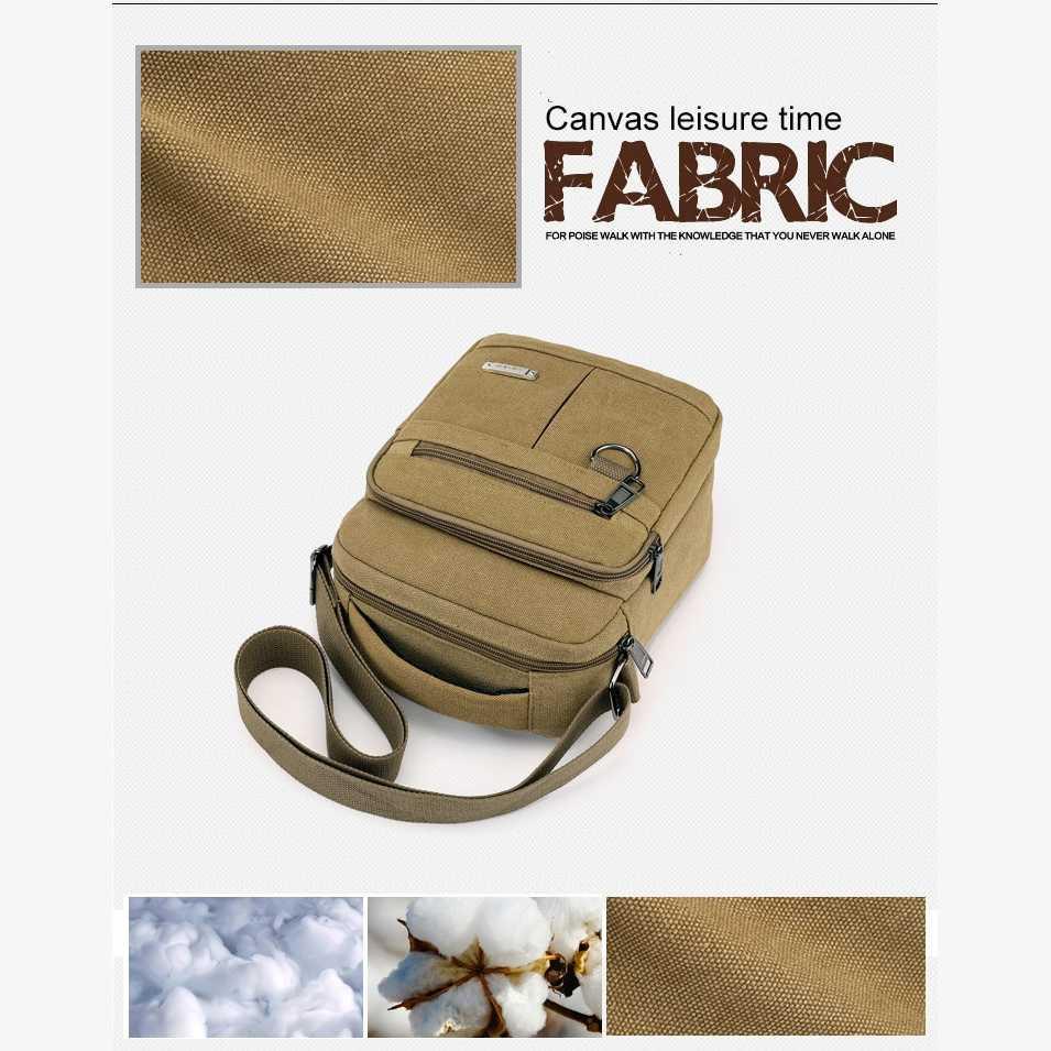 JINGPIN Tas Selempang Pria Canvas Men Shoulder Bag - 1986