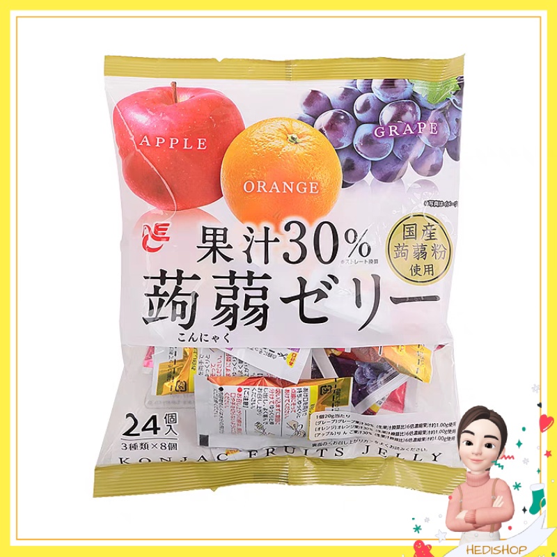 

Ace Konjac Fruit 30% Konnyaku Jelly White Label, 24Pcs