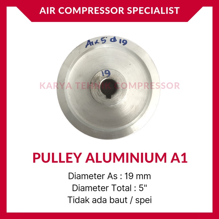 FREE ONGKIR PULLEY / PULLY / PULI DINAMO KOMPRESOR UDARA 5" DIAMETER 19 MM FREE ONGKIR